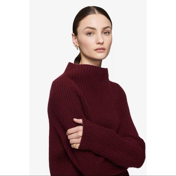 Anine Bing Burgundy Emelie Sweater - Picture 3 of 7